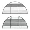 9"x18" Stainless Half-Moon Grid, CGS(9x18 Half Stainless Grid Large) -Ceramic Grill Store 9x18 cgs half moon grids