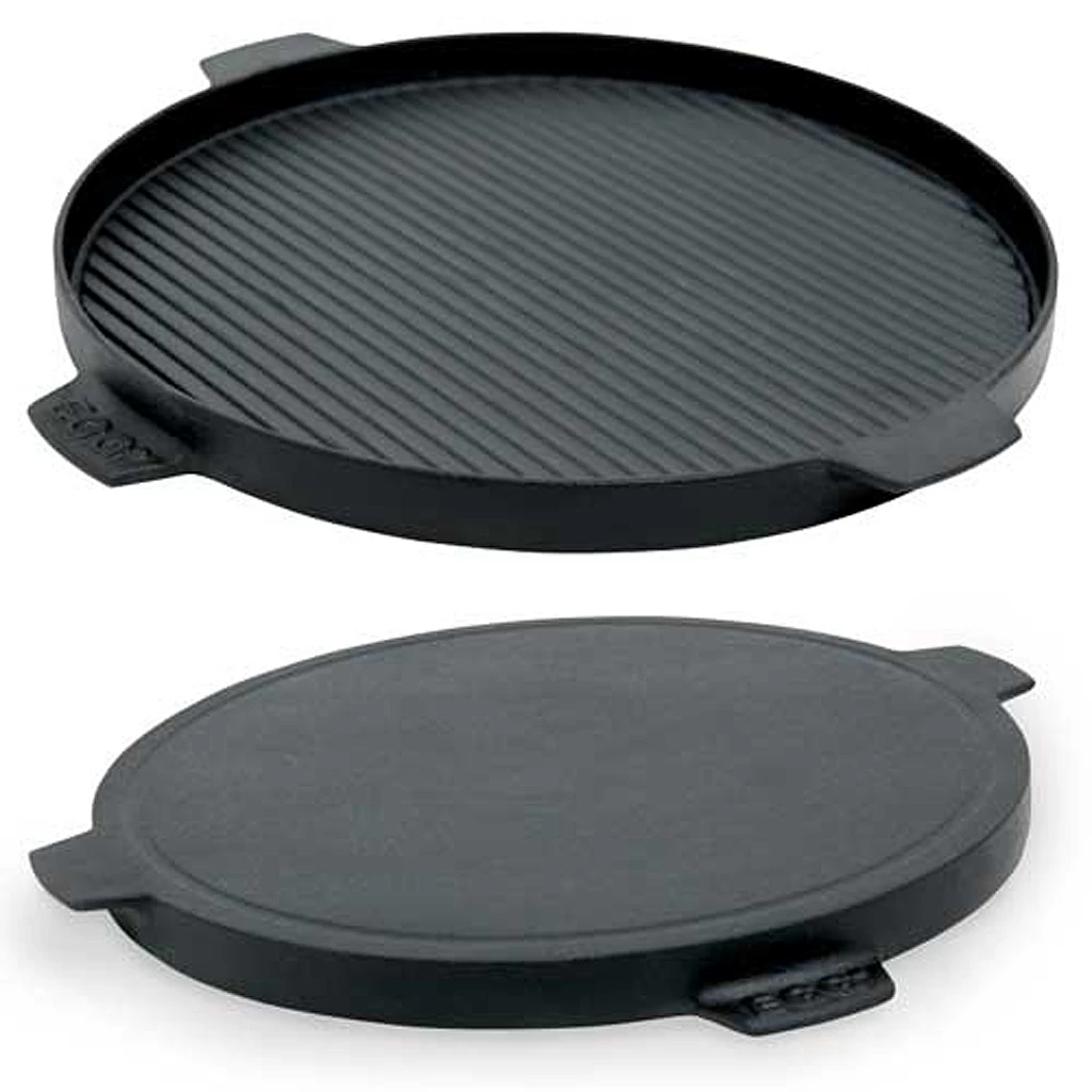 Big Green EGG Plancha Griddles, Half-Moon & Full Round(Cast Iron Plancha Griddle Big Green Egg) 3 Big Green EGG Plancha Griddles, Half-Moon & Full Round(Cast Iron Plancha Griddle Big Green Egg)
